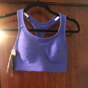 Blue sports bra